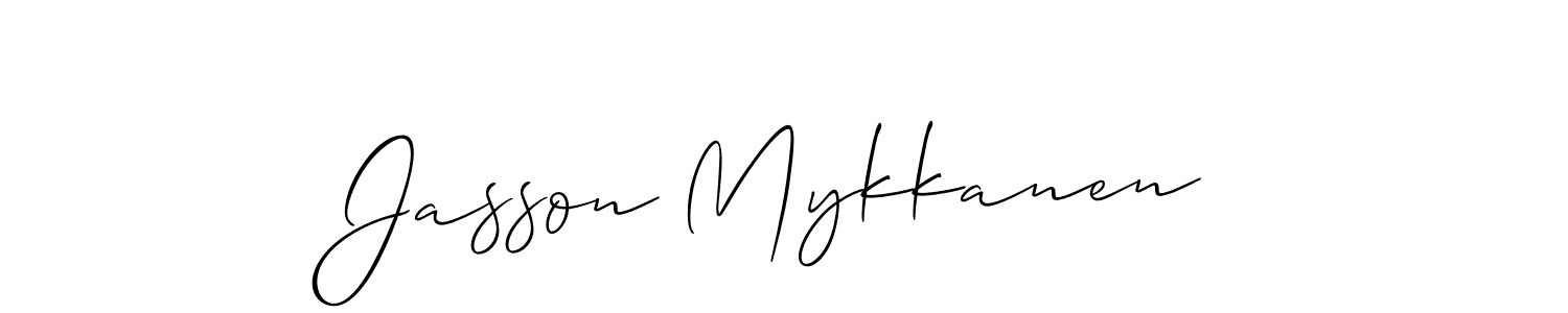 if you are searching for the best signature style for your name Jasson Mykkanen. so please give up your signature search. here we have designed multiple signature styles  using Allison_Script. Jasson Mykkanen signature style 2 images and pictures png