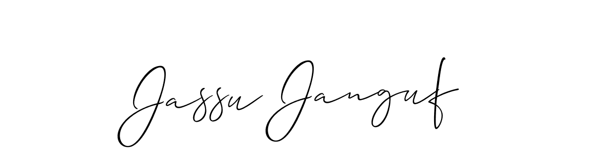 It looks lik you need a new signature style for name Jassu Janguf. Design unique handwritten (Allison_Script) signature with our free signature maker in just a few clicks. Jassu Janguf signature style 2 images and pictures png
