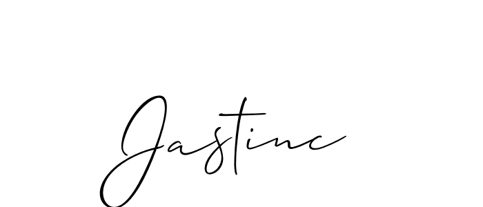 Allison_Script is a professional signature style that is perfect for those who want to add a touch of class to their signature. It is also a great choice for those who want to make their signature more unique. Get Jastinc name to fancy signature for free. Jastinc signature style 2 images and pictures png