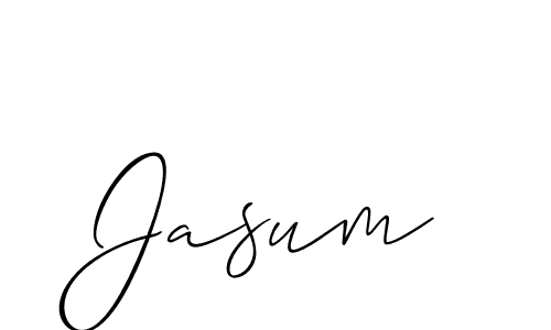 The best way (Allison_Script) to make a short signature is to pick only two or three words in your name. The name Jasum include a total of six letters. For converting this name. Jasum signature style 2 images and pictures png