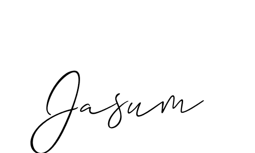 It looks lik you need a new signature style for name Jasum. Design unique handwritten (Allison_Script) signature with our free signature maker in just a few clicks. Jasum signature style 2 images and pictures png