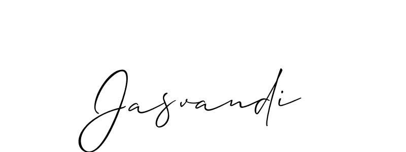 You should practise on your own different ways (Allison_Script) to write your name (Jasvandi) in signature. don't let someone else do it for you. Jasvandi signature style 2 images and pictures png