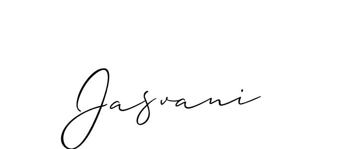Make a beautiful signature design for name Jasvani. With this signature (Allison_Script) style, you can create a handwritten signature for free. Jasvani signature style 2 images and pictures png