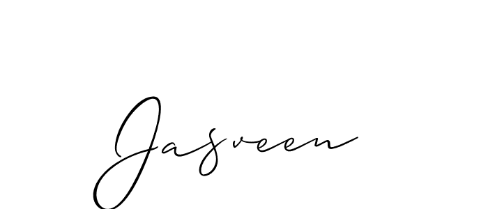 How to make Jasveen signature? Allison_Script is a professional autograph style. Create handwritten signature for Jasveen name. Jasveen signature style 2 images and pictures png