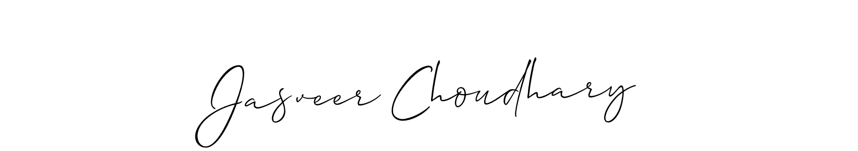 Also we have Jasveer Choudhary name is the best signature style. Create professional handwritten signature collection using Allison_Script autograph style. Jasveer Choudhary signature style 2 images and pictures png