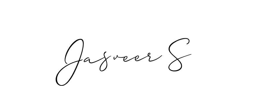 Create a beautiful signature design for name Jasveer S. With this signature (Allison_Script) fonts, you can make a handwritten signature for free. Jasveer S signature style 2 images and pictures png