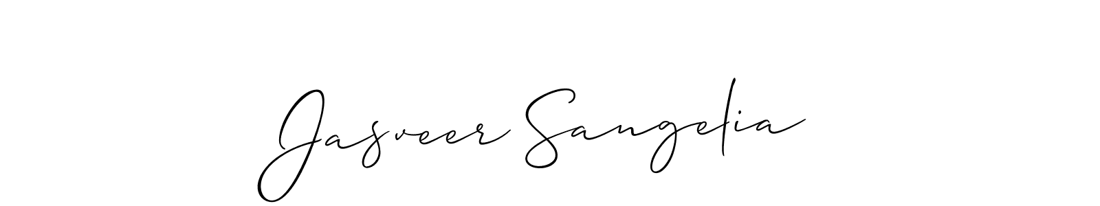 You should practise on your own different ways (Allison_Script) to write your name (Jasveer Sangelia) in signature. don't let someone else do it for you. Jasveer Sangelia signature style 2 images and pictures png