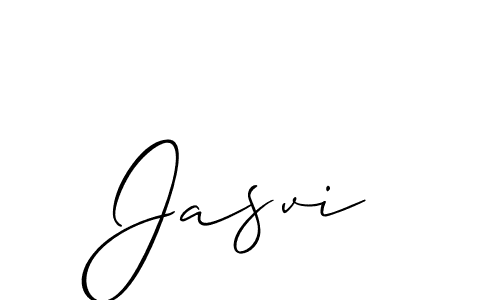 Design your own signature with our free online signature maker. With this signature software, you can create a handwritten (Allison_Script) signature for name Jasvi. Jasvi signature style 2 images and pictures png