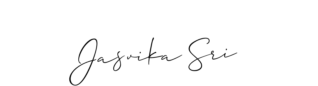 It looks lik you need a new signature style for name Jasvika Sri. Design unique handwritten (Allison_Script) signature with our free signature maker in just a few clicks. Jasvika Sri signature style 2 images and pictures png