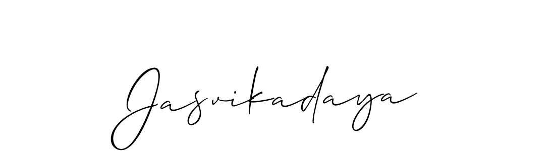 This is the best signature style for the Jasvikadaya name. Also you like these signature font (Allison_Script). Mix name signature. Jasvikadaya signature style 2 images and pictures png