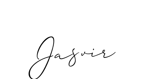 Create a beautiful signature design for name Jasvir. With this signature (Allison_Script) fonts, you can make a handwritten signature for free. Jasvir signature style 2 images and pictures png