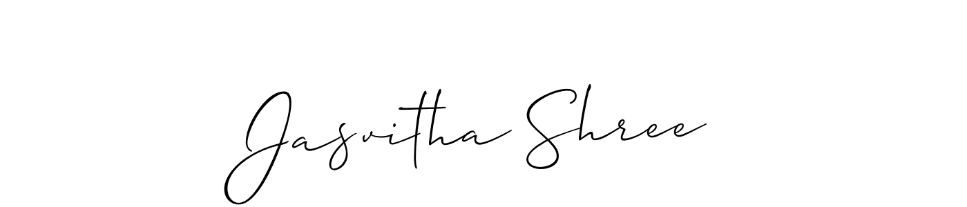 Also You can easily find your signature by using the search form. We will create Jasvitha Shree name handwritten signature images for you free of cost using Allison_Script sign style. Jasvitha Shree signature style 2 images and pictures png