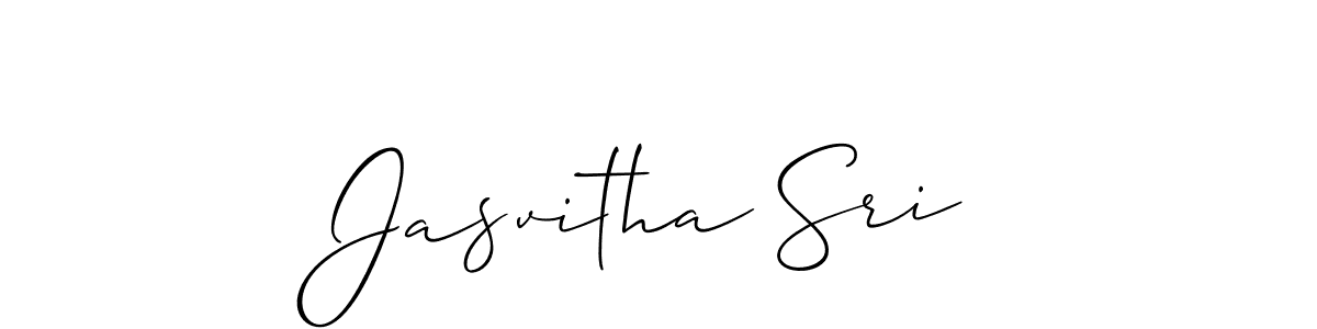 Use a signature maker to create a handwritten signature online. With this signature software, you can design (Allison_Script) your own signature for name Jasvitha Sri. Jasvitha Sri signature style 2 images and pictures png