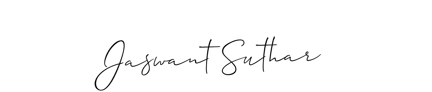 if you are searching for the best signature style for your name Jaswant Suthar. so please give up your signature search. here we have designed multiple signature styles  using Allison_Script. Jaswant Suthar signature style 2 images and pictures png