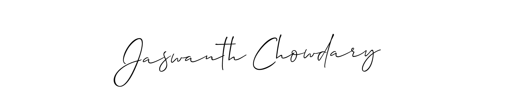 It looks lik you need a new signature style for name Jaswanth Chowdary. Design unique handwritten (Allison_Script) signature with our free signature maker in just a few clicks. Jaswanth Chowdary signature style 2 images and pictures png