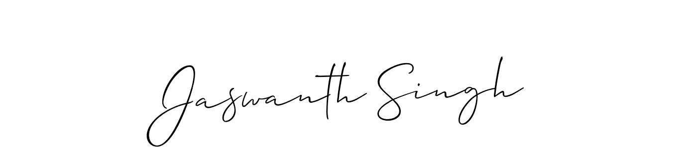 How to make Jaswanth Singh name signature. Use Allison_Script style for creating short signs online. This is the latest handwritten sign. Jaswanth Singh signature style 2 images and pictures png