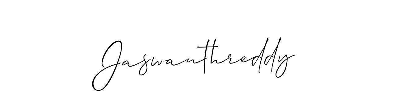 Create a beautiful signature design for name Jaswanthreddy. With this signature (Allison_Script) fonts, you can make a handwritten signature for free. Jaswanthreddy signature style 2 images and pictures png
