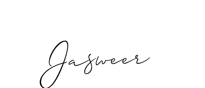 Design your own signature with our free online signature maker. With this signature software, you can create a handwritten (Allison_Script) signature for name Jasweer. Jasweer signature style 2 images and pictures png