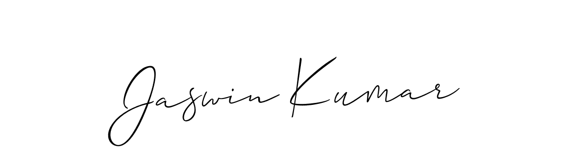 Jaswin Kumar stylish signature style. Best Handwritten Sign (Allison_Script) for my name. Handwritten Signature Collection Ideas for my name Jaswin Kumar. Jaswin Kumar signature style 2 images and pictures png