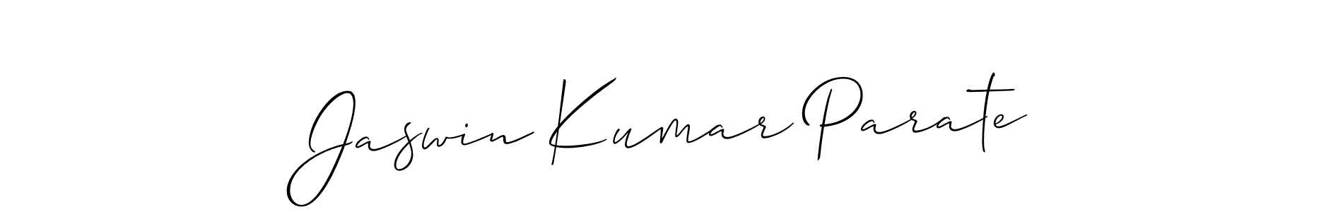 Similarly Allison_Script is the best handwritten signature design. Signature creator online .You can use it as an online autograph creator for name Jaswin Kumar Parate. Jaswin Kumar Parate signature style 2 images and pictures png