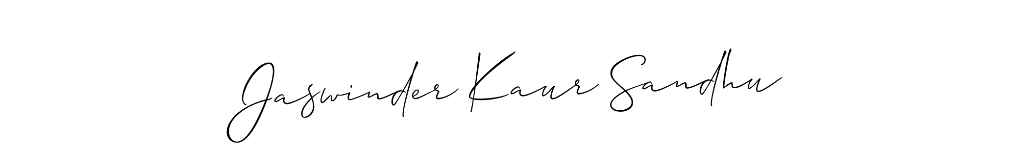 Design your own signature with our free online signature maker. With this signature software, you can create a handwritten (Allison_Script) signature for name Jaswinder Kaur Sandhu. Jaswinder Kaur Sandhu signature style 2 images and pictures png