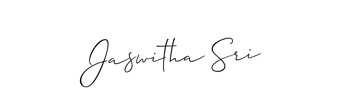 How to make Jaswitha Sri name signature. Use Allison_Script style for creating short signs online. This is the latest handwritten sign. Jaswitha Sri signature style 2 images and pictures png