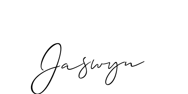 Jaswyn stylish signature style. Best Handwritten Sign (Allison_Script) for my name. Handwritten Signature Collection Ideas for my name Jaswyn. Jaswyn signature style 2 images and pictures png
