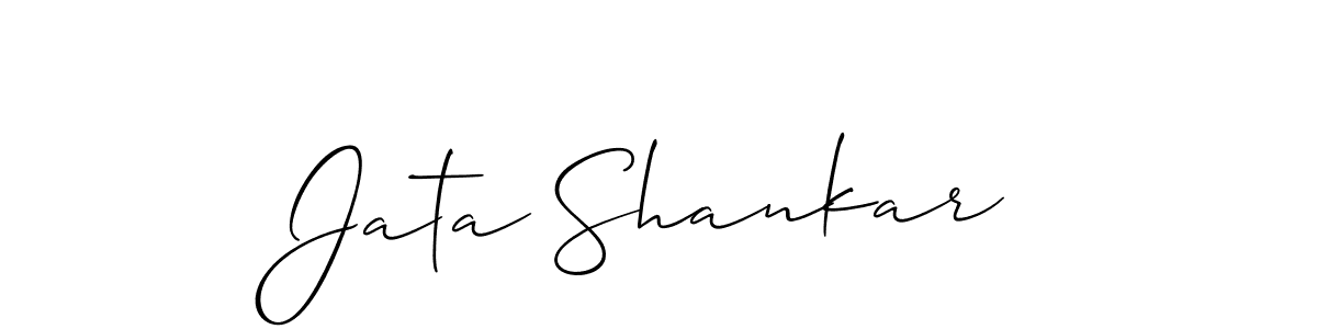 You should practise on your own different ways (Allison_Script) to write your name (Jata Shankar) in signature. don't let someone else do it for you. Jata Shankar signature style 2 images and pictures png