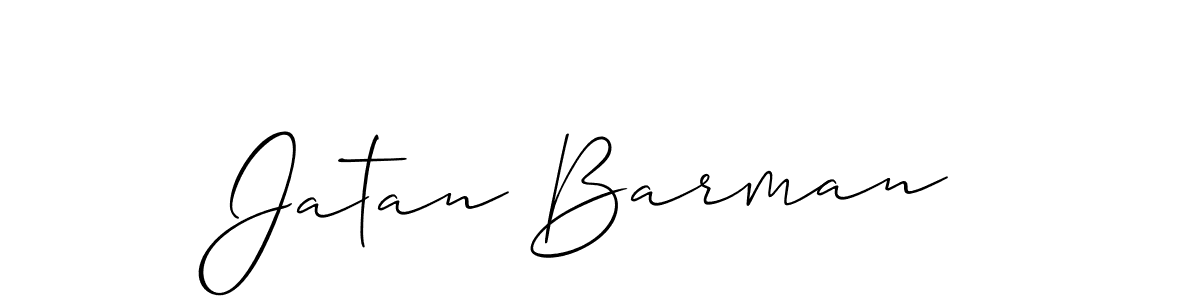 You should practise on your own different ways (Allison_Script) to write your name (Jatan Barman) in signature. don't let someone else do it for you. Jatan Barman signature style 2 images and pictures png