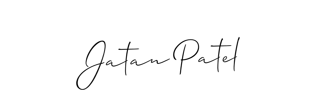 Use a signature maker to create a handwritten signature online. With this signature software, you can design (Allison_Script) your own signature for name Jatan Patel. Jatan Patel signature style 2 images and pictures png