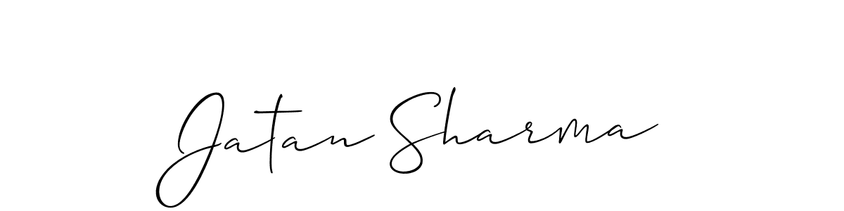 Jatan Sharma stylish signature style. Best Handwritten Sign (Allison_Script) for my name. Handwritten Signature Collection Ideas for my name Jatan Sharma. Jatan Sharma signature style 2 images and pictures png