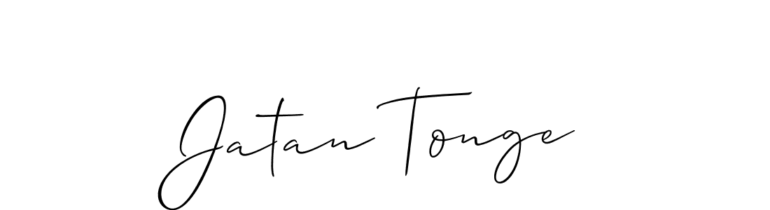 Use a signature maker to create a handwritten signature online. With this signature software, you can design (Allison_Script) your own signature for name Jatan Tonge. Jatan Tonge signature style 2 images and pictures png