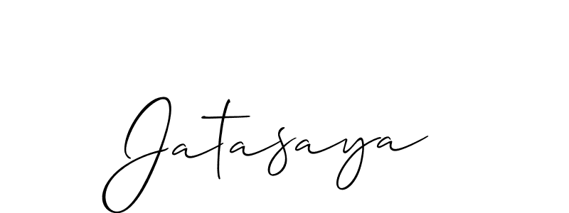 Jatasaya stylish signature style. Best Handwritten Sign (Allison_Script) for my name. Handwritten Signature Collection Ideas for my name Jatasaya. Jatasaya signature style 2 images and pictures png