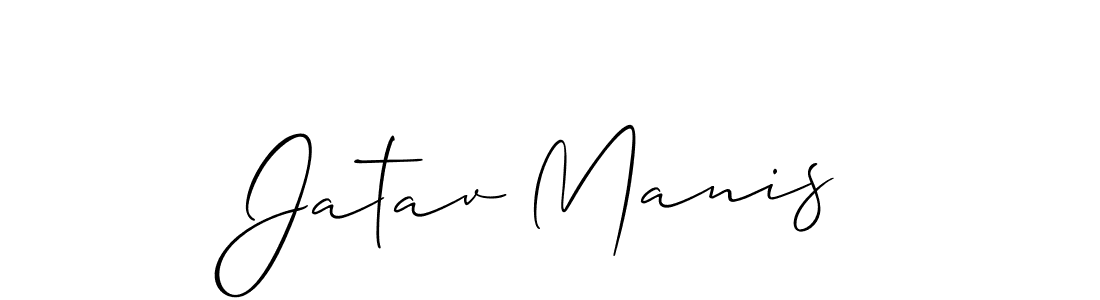 if you are searching for the best signature style for your name Jatav Manis. so please give up your signature search. here we have designed multiple signature styles  using Allison_Script. Jatav Manis signature style 2 images and pictures png