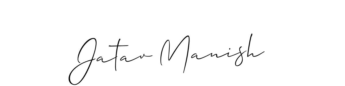 Use a signature maker to create a handwritten signature online. With this signature software, you can design (Allison_Script) your own signature for name Jatav Manish. Jatav Manish signature style 2 images and pictures png
