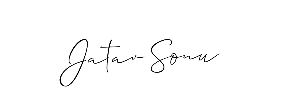 Create a beautiful signature design for name Jatav Sonu. With this signature (Allison_Script) fonts, you can make a handwritten signature for free. Jatav Sonu signature style 2 images and pictures png