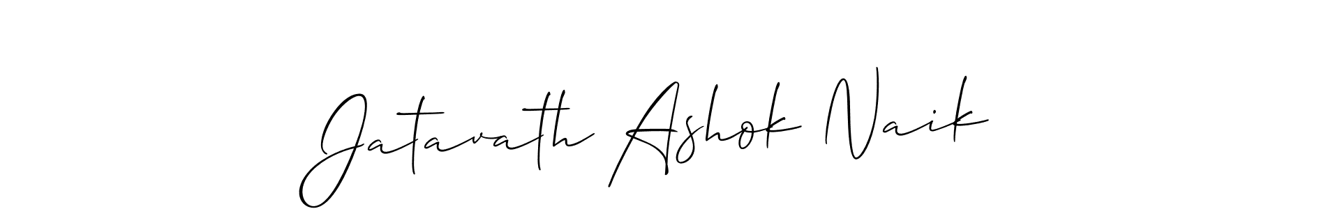 Jatavath Ashok Naik stylish signature style. Best Handwritten Sign (Allison_Script) for my name. Handwritten Signature Collection Ideas for my name Jatavath Ashok Naik. Jatavath Ashok Naik signature style 2 images and pictures png