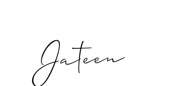 The best way (Allison_Script) to make a short signature is to pick only two or three words in your name. The name Jateen include a total of six letters. For converting this name. Jateen signature style 2 images and pictures png