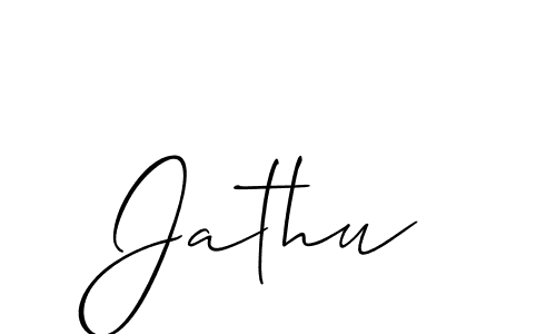 if you are searching for the best signature style for your name Jathu. so please give up your signature search. here we have designed multiple signature styles  using Allison_Script. Jathu signature style 2 images and pictures png