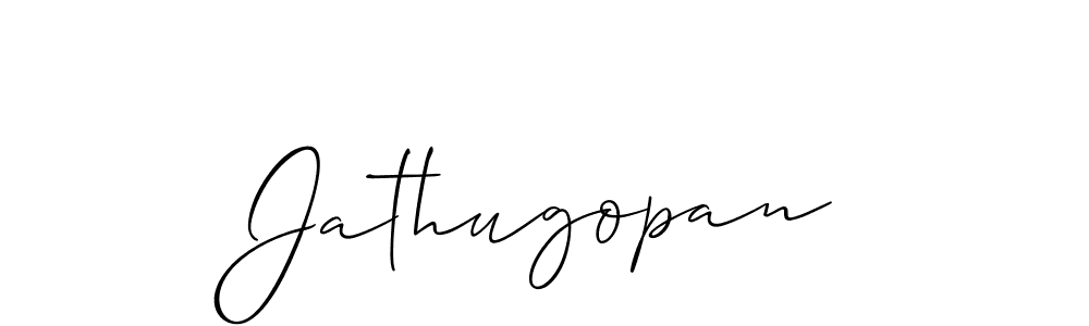 How to make Jathugopan name signature. Use Allison_Script style for creating short signs online. This is the latest handwritten sign. Jathugopan signature style 2 images and pictures png