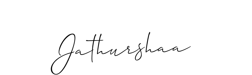 Make a short Jathurshaa signature style. Manage your documents anywhere anytime using Allison_Script. Create and add eSignatures, submit forms, share and send files easily. Jathurshaa signature style 2 images and pictures png