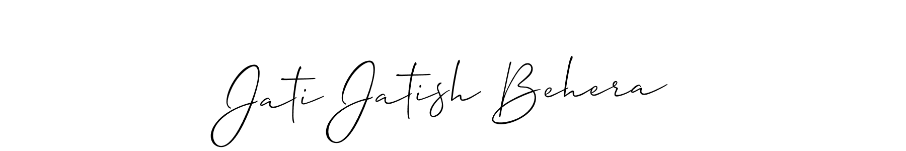 Jati Jatish Behera stylish signature style. Best Handwritten Sign (Allison_Script) for my name. Handwritten Signature Collection Ideas for my name Jati Jatish Behera. Jati Jatish Behera signature style 2 images and pictures png