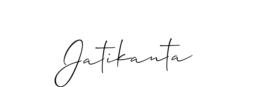 Make a beautiful signature design for name Jatikanta. With this signature (Allison_Script) style, you can create a handwritten signature for free. Jatikanta signature style 2 images and pictures png