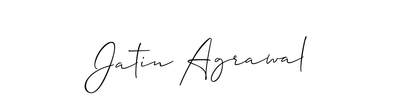 Make a beautiful signature design for name Jatin Agrawal. With this signature (Allison_Script) style, you can create a handwritten signature for free. Jatin Agrawal signature style 2 images and pictures png