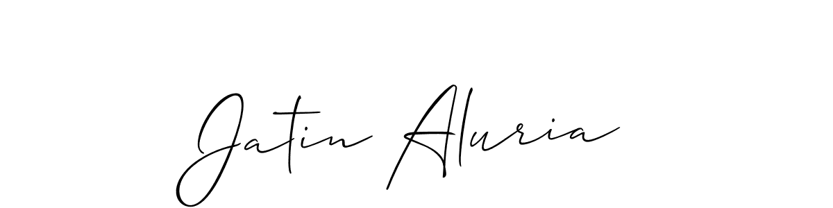 Use a signature maker to create a handwritten signature online. With this signature software, you can design (Allison_Script) your own signature for name Jatin Aluria. Jatin Aluria signature style 2 images and pictures png