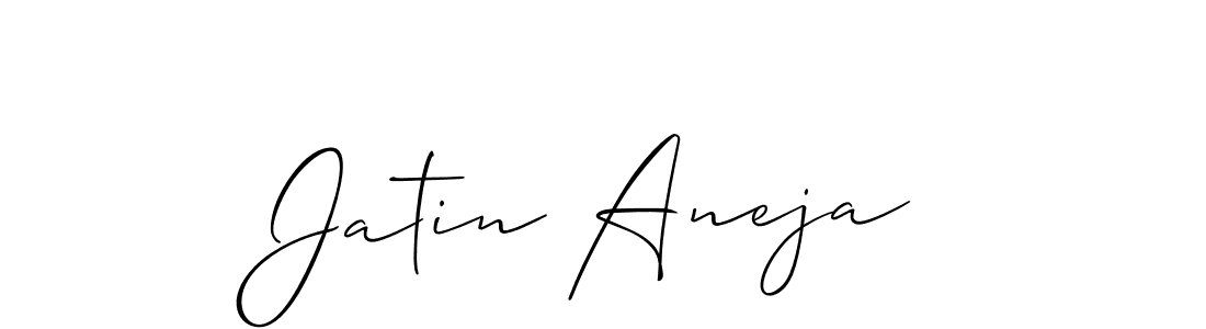 Jatin Aneja stylish signature style. Best Handwritten Sign (Allison_Script) for my name. Handwritten Signature Collection Ideas for my name Jatin Aneja. Jatin Aneja signature style 2 images and pictures png