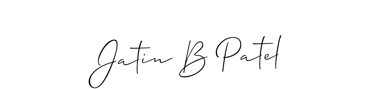 if you are searching for the best signature style for your name Jatin B Patel. so please give up your signature search. here we have designed multiple signature styles  using Allison_Script. Jatin B Patel signature style 2 images and pictures png