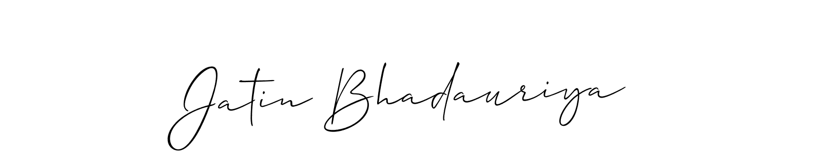 Use a signature maker to create a handwritten signature online. With this signature software, you can design (Allison_Script) your own signature for name Jatin Bhadauriya. Jatin Bhadauriya signature style 2 images and pictures png