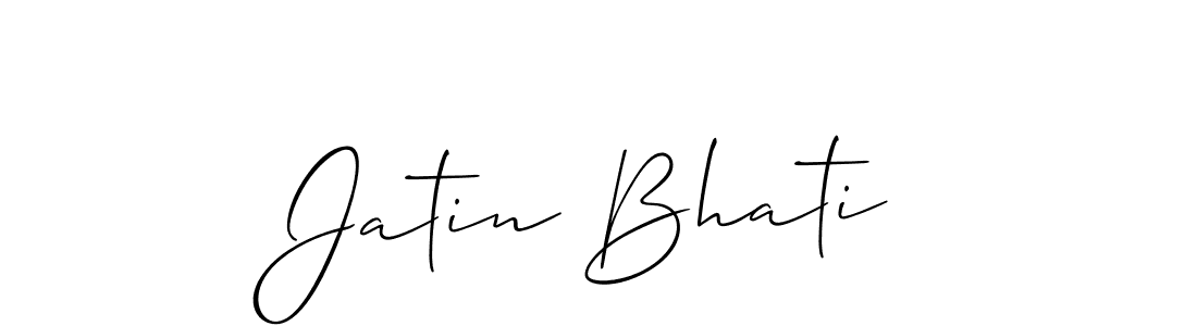 Allison_Script is a professional signature style that is perfect for those who want to add a touch of class to their signature. It is also a great choice for those who want to make their signature more unique. Get Jatin Bhati name to fancy signature for free. Jatin Bhati signature style 2 images and pictures png