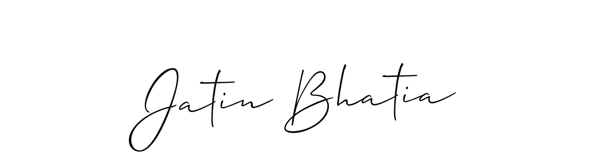 Use a signature maker to create a handwritten signature online. With this signature software, you can design (Allison_Script) your own signature for name Jatin Bhatia. Jatin Bhatia signature style 2 images and pictures png